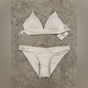 BNWT Becca White Bikini SZ L